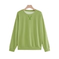 thumbnail image 4 of zanvin T-shirt Ample pour Femme Blouse à Manches Longues Col Rond Hauts Décontractés Chandail, 4 of 4