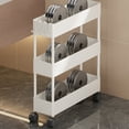 thumbnail image 3 of Laundry Room Organizer Slim Rolling Organizer Bathroom Laundry Narrow Wheels Laundry Room Shelves, 3 of 6