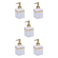 thumbnail image 2 of Ruiboury Resin Soap Dispenser Reusable for Tabletop Kitchen Shower Shampoo Bathroom White 250ml 5Set, 2 of 6