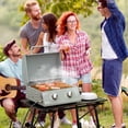 thumbnail image 2 of Outsunny 2 Burner Propane Gas Grill, Portable BBQ with Foldable Legs Silver, 2 of 10