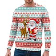 thumbnail image 4 of PMUYBHF Homme Chandail à Capuchon pour Homme Noir Hommes Automne et Hiver Décontracté Tendance Noël Imprimé Chandail à Col Rond Chandail à Capuchon Chandails pour Hommes Chandails à Capuchon à Fermeture Éclair devant, 4 of 4
