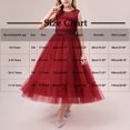 thumbnail image 2 of RXIRUCGD 2025 Summer Clothes for Kids Children's Sleeveless Round Neck Solid Color Exquisite Embroidered Bead Mesh Puff Princess Dress Evening Dress Banquet Dress, 2 of 8