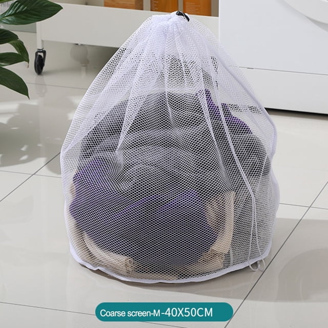 Large Thicken Mesh Protect Clothing Washing Heavy Duty Laundry Drawstring Bag