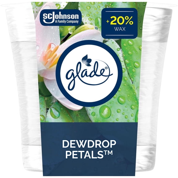 Glade® Scented Candle Air Freshener, Dewdrop Petals