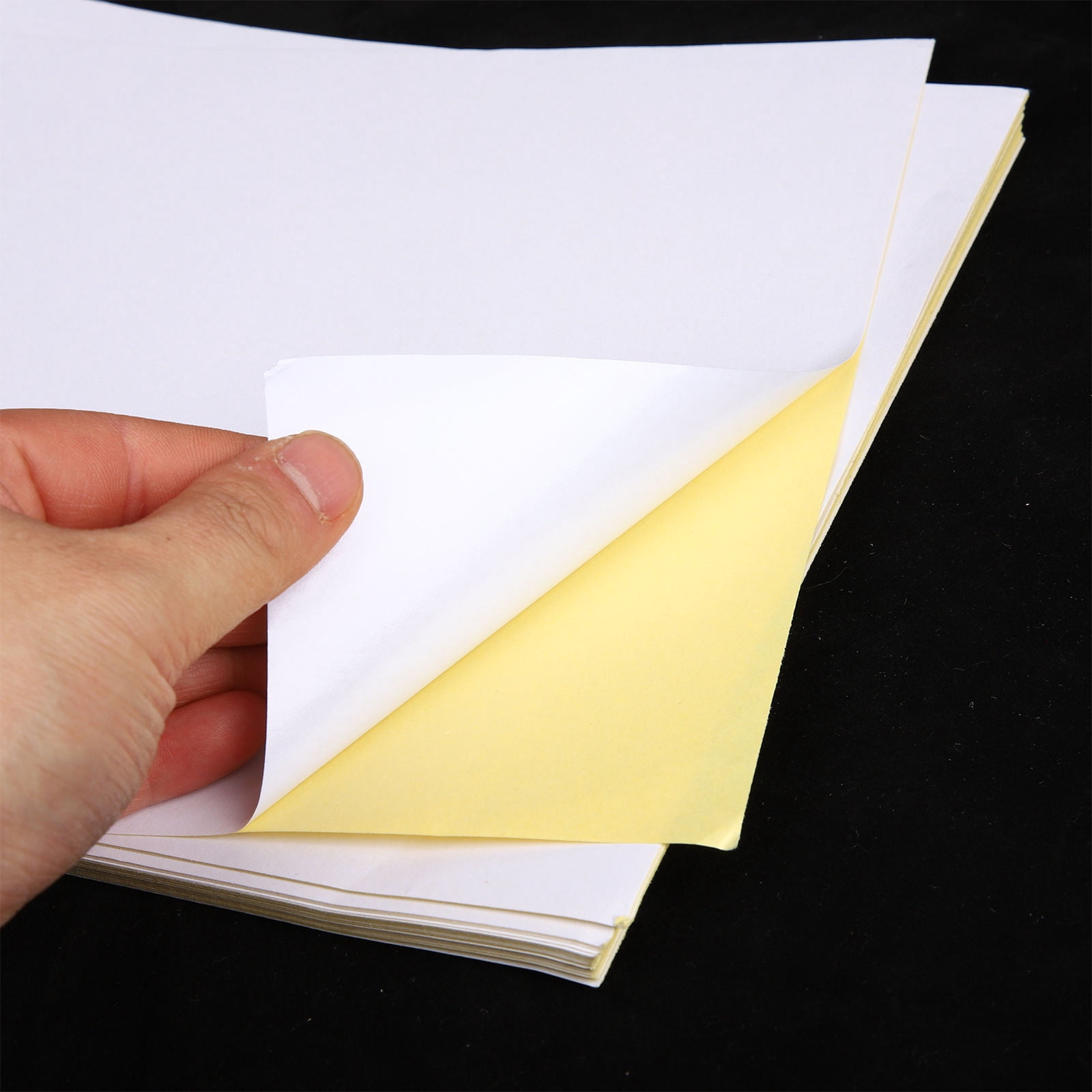 HOOWIFFY High Adhesion White Sticker Paper for Inkjet Printer Printable Matte Sheets Easy to Peel and Stick