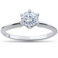 thumbnail image 1 of Bague de Fiançailles Solitaire Ronde en Diamant 1/2 Ct en Or Blanc 14 K, 1 of 3
