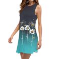 thumbnail image 4 of Ovzne Robes d'Été pour Femmes Robe pour Femme Femmes Décontractée Ample Été Robe Imprimée Sans Manches Col en V Ensemble Haut/chemise Grande Taille Robe Maxi Imprimée Liquidation, 4 of 7