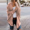 thumbnail image 2 of Cardigan Uni à Manches Longues pour Femmes, Manteau Blouse Haut Décontracté d'Automne, 2 of 6