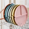 thumbnail image 4 of WIFKLSIIPG Three Grid Reducing Meal Plate Wheat Straw Anti Fall Household Plate 3 Grid Plate Simple Special Plate Kid Plate, 4 of 5
