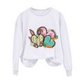 thumbnail image 2 of EGNMCR Easter T-Shirt Imprimé Femmes T-Shirts Graphiques Femmes Chemises Femmes Col Rond Easter Haut à Manches Longues Imprimé Chandails Femmes T-Shirts, 2 of 5