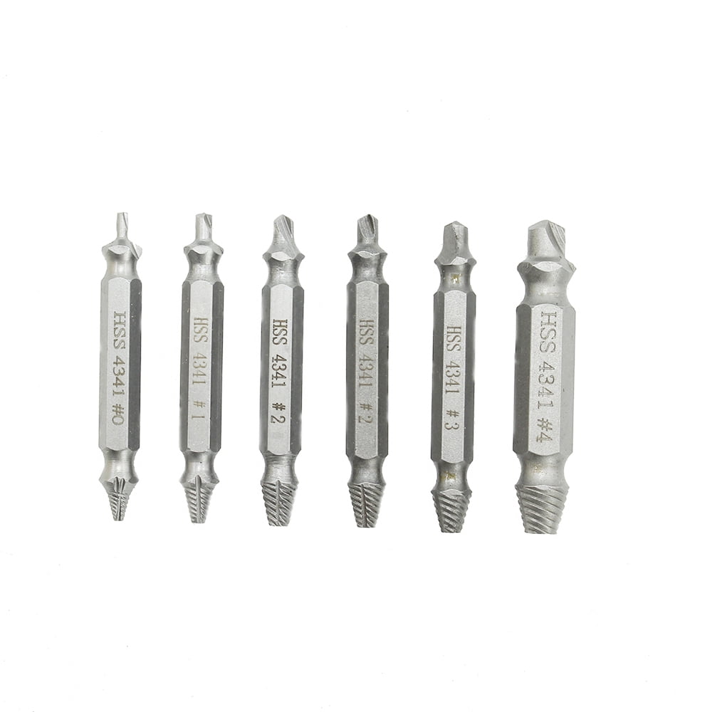 Yeacher 6 pcs Drill Bit Set Broken Head Screw Removal Tool Bolt Screw Extractor Breaker Screw Remover Stripping Tool