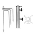 thumbnail image 2 of Umbrellas Ground Plug, Steel Sturdy Construction 4 Prong Parasol Spike Holder  For Garden, 2 of 8
