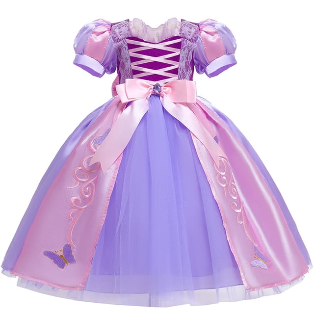 HAWEE Raiponce Robe de Princesse d'Halloween Costume de Luxe Fête Déguisement pour Filles