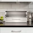 thumbnail image 3 of Oggi Stainless Steel Roll Top Bread Box with Tempered Glass Lid, 3 of 5