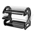thumbnail image 2 of Dish Drying Rack with Drainboard 2 Tier Dish Rack for Kitchen Counter Dish Drainer Silver, 2 of 7