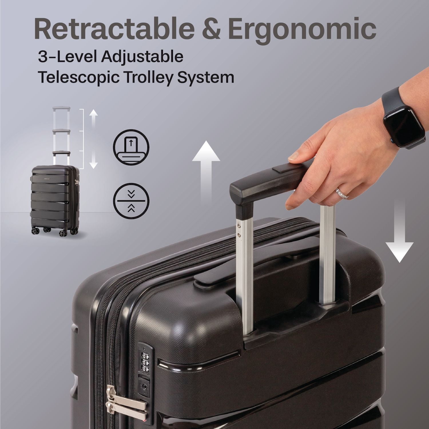 JetStream® Valise Rigide Cabine : Bagage à Main de 20 po Extensible Avec Roues Pivotantes