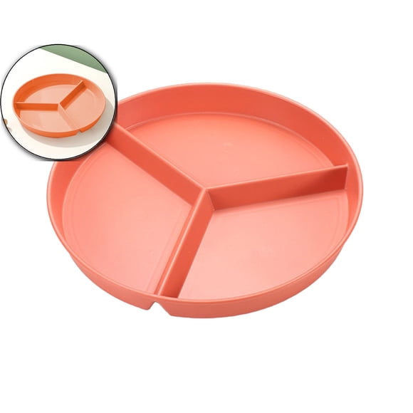 Dvruxg 9.8 Inch Portion Control Plate, Wheat Straw Divided Plates, 3 Compartments Dinnerware Set for Weight Loss, Unbreakable Reusable, Microwave and Dishwasher Safe