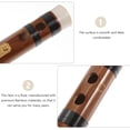 thumbnail image 2 of CIMAXIC 1 Ensemble Flûte en Bambou Flûte Professionnelle Instrument de Musique Classique (Touche C), 25.39"X0.98"X0.98 Pouces, 2 of 5