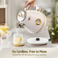 thumbnail image 2 of Hazel Quinn Retro Electric Kettle - 1.7 Liters / 57.5 Ounces Tea Kettle with Thermometer, All Stainless Steel, 1200 Watts Fast Boiling, BPA-free, Cor, 2 of 7