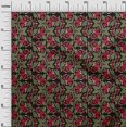 thumbnail image 2 of oneOone Cotton Poplin Fabric Leaves & Floral Block Print Sewing Fabric BTY 56 Inch Wide, 2 of 4