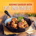 thumbnail image 4 of NutriChef Non Stick Pre Seasoned Cast Iron Skillet Frying Pan, 3 Piece Set, 4 of 7