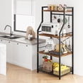 thumbnail image 4 of Kojooin Kitchen Bakers Rack, Microwave Oven Stand with Large Wire Basket, 4 of 8