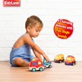 thumbnail image 5 of Kidzlane Pull Back Cars - Set of 4 Town Vehicles, Soft & Sturdy Push and Go Toys, 5 of 5