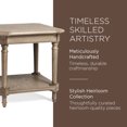 thumbnail image 3 of Maven Lane Pullman Table d'Appoint Carrée Traditionnelle en Bois, Fini Gris Vieilli, 3 of 6