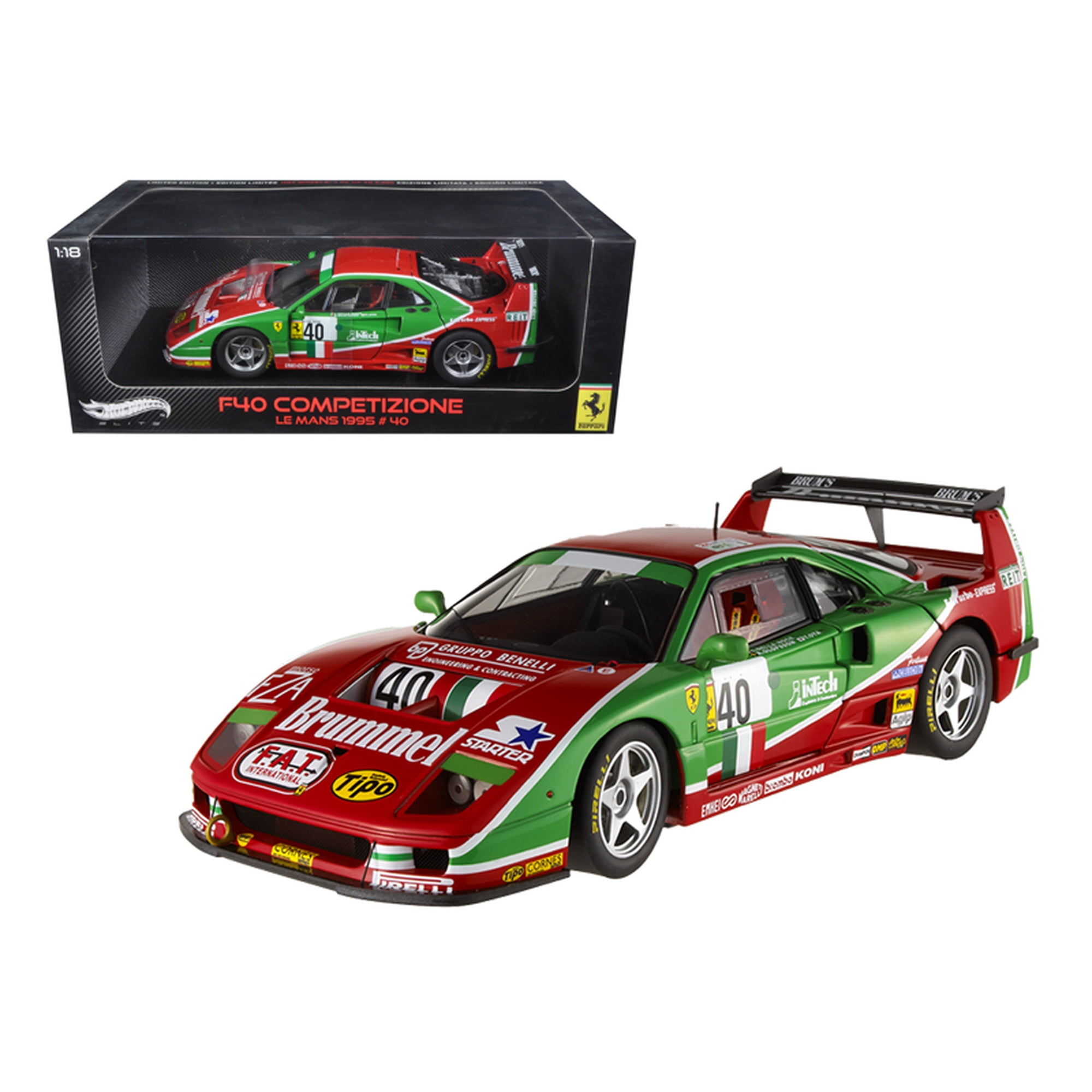 Hot wheels Ferrari F40 #40 Competizione 1995 Le Mans Elite Edition