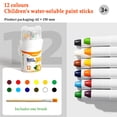 thumbnail image 3 of Color Pens Set Mess-Free Washable Crayons for Toddlers Silk Speed Drying Crayon Oil Painting Stick Barrel Colorful Pen, 3 of 3