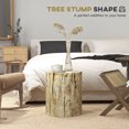 thumbnail image 4 of HOMCOM Tabouret pour Souche d'Arbre, Table d'Appoint en Béton avec Fini Grain de Bois, 4 of 10