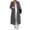 Grey, variant on Pisexur Women's Hooded Cardigan Fashion Fall Long trench coat women Casual Long Sleeve Open Front Slouchy Wool Blend Trench Coats Oversized Chunky Winter Clothing for Women S-2XL Blue
