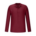 thumbnail image 2 of Jalioing Men's Collared Shirt Long Sleeve Button Golf Shirts Business Casual Ribbed Stretchy Pullover Tee, 2 of 5