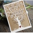 thumbnail image 4 of 50 Pcs Invitations de Mariage en Forme d'Arbre Découpées au Laser, Cartes d'Invitation de Mariage d'Automne, Invitation de Mariage en Forme d'Arbre, Invitations de Mariage Rustiques - Lot de 50, 4 of 4