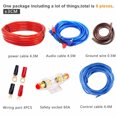 thumbnail image 1 of 1500/2200W 8GA 60AMP Car Subwoofer Cable Universal Auto Power Amplifier Wiring Kit Car Audio Speakers Modification Accessories, 1 of 1