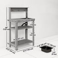 thumbnail image 3 of Outsunny Potting Benches for Outside with Faucet, Removable Sink, Shelves, 3 of 10
