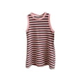 thumbnail image 2 of JDQJBZ Girls Sleeveless Dress Striped Print Tank Style Casual Summer Outfit, 2 of 5