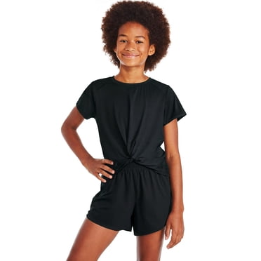 Athletic Works Girls' Front Knot T-Shirt