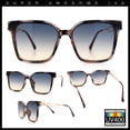 thumbnail image 2 of Womens Luxury Designer Inset Lens Metal Arm Horn Rim Plastic Fashion Sunglasses Brown Marble - Black Beige, 2 of 7