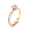 thumbnail image 2 of Certified 1.00 Carat TW Round Natural Diamond Engagement Rings in 14k Rose Gold, 2 of 2
