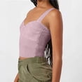 thumbnail image 5 of Timegard Going out Tank Top for Women Ruched V Neck Slim Comfy Knit Tee Sleeveless Top Solid Color, 5 of 5