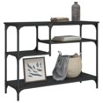thumbnail image 1 of vidaXL Table Console avec Étagères Noir 100x35x75 cm, 1 of 5