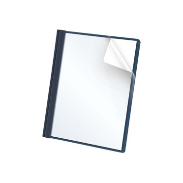 Oxford - Dossier de Rapport - pour Lettre - Capacité: 100 Feuilles - Bleu Foncé avec Couverture avant Transparente (Lot de 25)