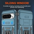 thumbnail image 3 of KOMI for Google Pixel 9 Case/Pixel 9 Pro Case with [2 Pack] HD Screen Protector + Slide Camera Cover, 360° Rotation Ring Kickstand [Military Grade] Shockproof Protective Phone Case, Light Blue, 3 of 5