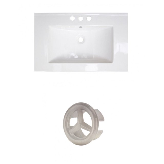 American Imaginations 24.25-in. W 3H4-in. Ceramic Top Set In White Color AI-20909