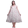 thumbnail image 1 of Bimba White9 Floral Poppy Anemone Imprimé Coton Chemises de Nuit pour Femmes Robe Sans Manches Tenue de Nuit Robe Maxi Grand, 1 of 1