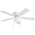 thumbnail image 1 of Prominence Home Alvina 42" Indoor LED Ceiling Fan with Light and Pull Chain, White, 1 of 9