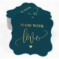 thumbnail image 2 of Inkdotpot Pack Of 100 Made With Love Wedding Paper Tags DIY Craft Bracket Shape Real Gold Foil Hang Tags, 2 of 7