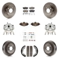 thumbnail image 1 of Transit Auto Front Rear Disc Brake Caliper Rotors Drums Semi-Metallic Pads Shoes Wheel Cylinders and Hardware Kit (11Pc) for Car 2006 Hyundai Accent Hatchback To 09 30 05 KC8-100904P, 1 of 11