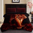 thumbnail image 2 of Thick Warm Winter Fleece Blanket For King Bed 2 Ply Reversible Soft Raschel Blanket,85"x93",10lb, 2 of 8